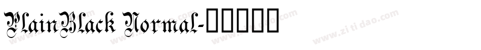 PlainBlack Normal字体转换